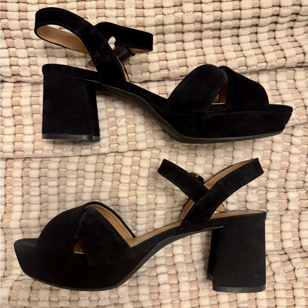 Aerosoles Cosmos Black Women's Platform Sandals - Picture 2 of 8